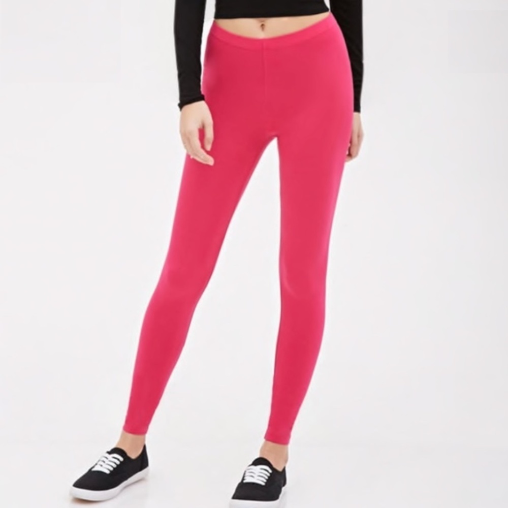 New Forever 21 Women's Leggings Hot Pink